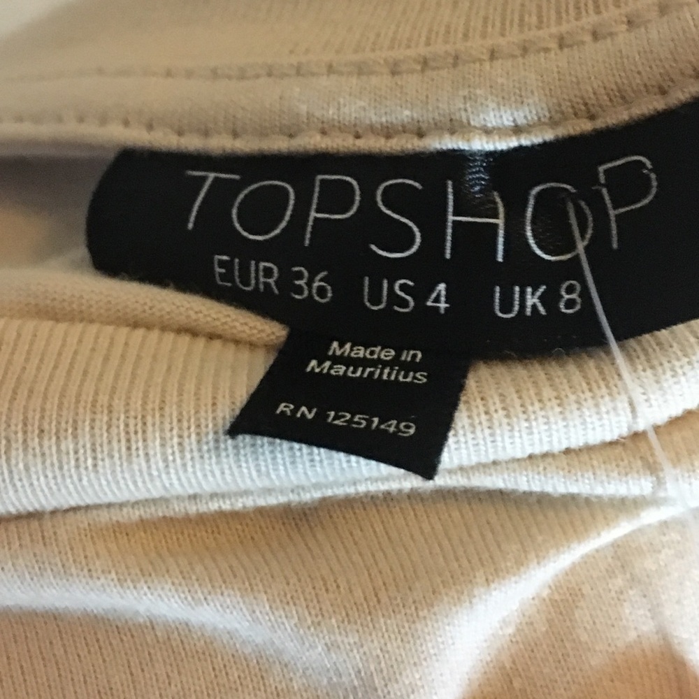 NWT TOP SHOP Cream Flutter Bell Lace Sweater Top - Picture 4 of 5